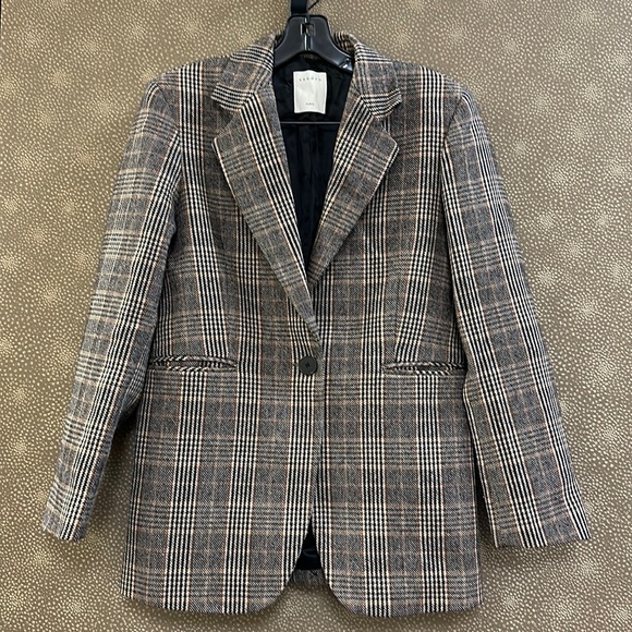 🔥🔥🔥Sandro Paris Wool Plaid Blazer Jacket - Picture 7 of 12